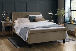 An Image of Portofino Bed Latte Velvet