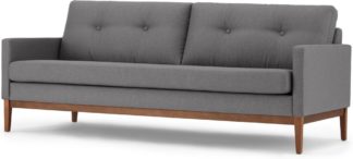 An Image of Edison 3 Seater Sofa, Textured Coin Grey