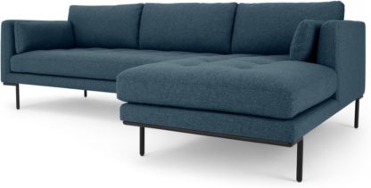 An Image of Harlow Right Hand Facing Chaise End Corner Sofa, Orleans Blue