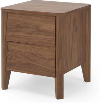 An Image of Mara Bedside Table, Walnut and Grey