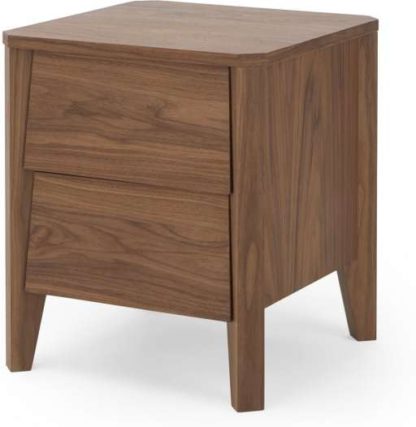 An Image of Mara Bedside Table, Walnut and Grey