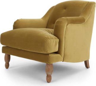 An Image of Ariana Armchair, Ochre Velvet