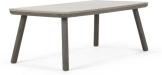 An Image of Alif Coffee Table, Concrete and Grey Eucalyptus