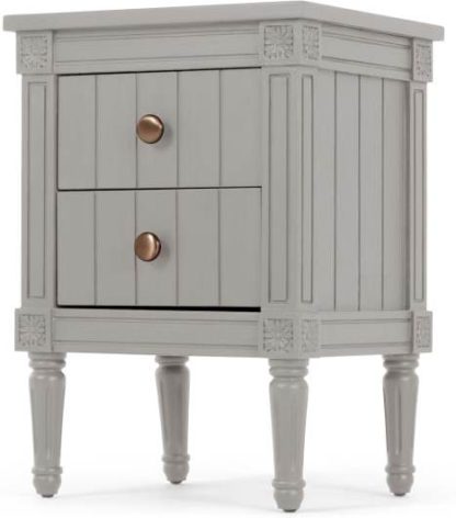 An Image of Bourbon Vintage Bedside, Grey