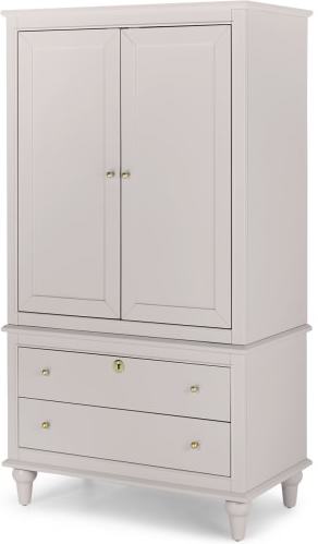 An Image of Fia Double Wardrobe, Painted Grey