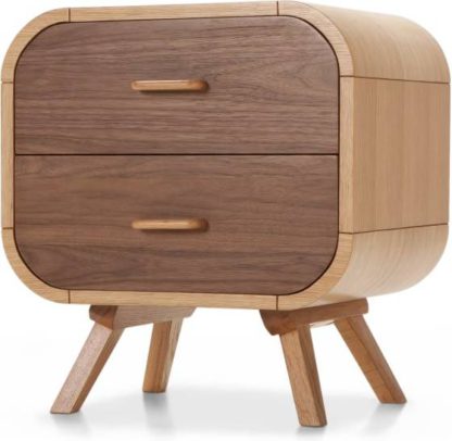 71ae40c42e725764ffc5ed23d024aeb8d07a3245cdea1ef661c1cf5a50f82d34.jpg An Image of Fonteyn Bedside Table, Oak and Walnut
