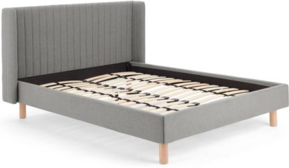 An Image of Tilia Quilted King Size Bed, Cool Grey