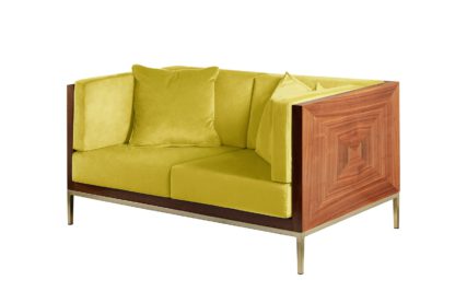 An Image of Ravello Two Seat Sofa - Olive