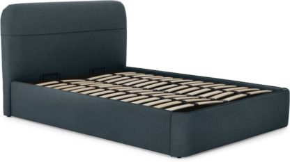 An Image of Baya Double Bed with Ottoman Storage, Aegean Blue