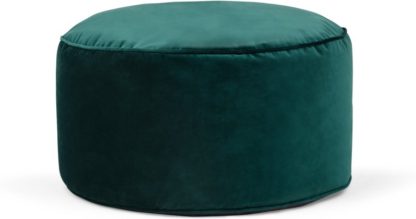 An Image of Lux Velvet floor cushion, Teal Velvet