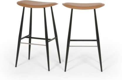 7698107a0d377e57b75d65da4d694bef347e19af8f2fd208f80895925dc3a229.jpg An Image of Set of 2 Hunt Barstools, Tan