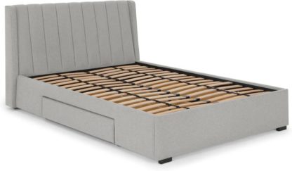 An Image of Bremen Super King Size Bed with Drawer Storage, Hail Grey