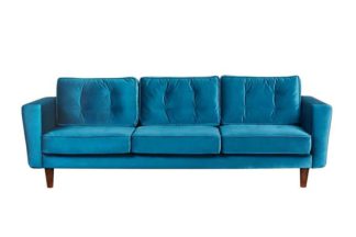 An Image of Luciene 3 seat sofa Genova Peacock