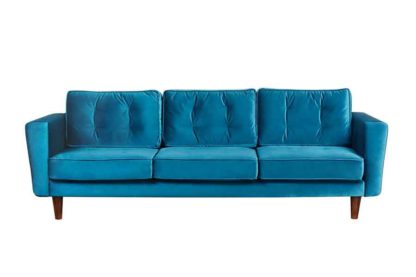 An Image of Luciene 3 seat sofa Genova Peacock