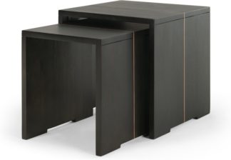 An Image of Anderson Set of 2 Nesting Tables, Grey Mango Wood and Copper
