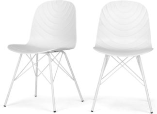 An Image of Set of 2 Mavis Dining Chairs, White