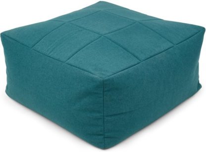 An Image of Loa Quilted Floor Cushion, Mineral Blue