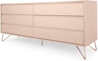 An Image of Elona Wide Chest Of Drawers, Dusk Pink