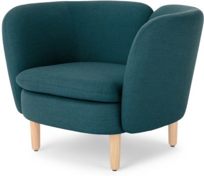 An Image of Elio Accent Armchair, Breeze Teal Weave
