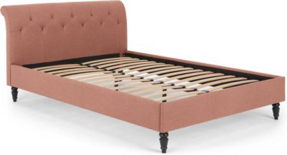 An Image of Linnell King Size Bed, Rust Pink Weave