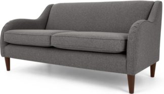 An Image of Helena 3 Seater Sofa, Textured Weave Smoke Grey