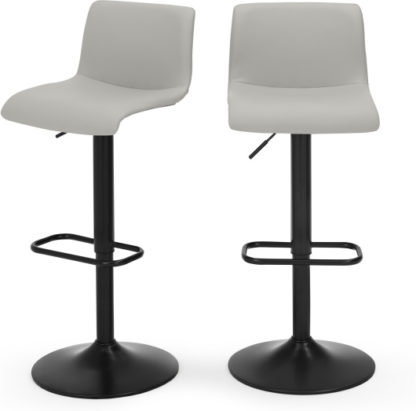 An Image of Set of 2 Sean Adjustable Bar Stools, Grey