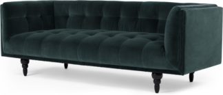 An Image of Connor 3 Seater Sofa, Petrol Cotton Velvet