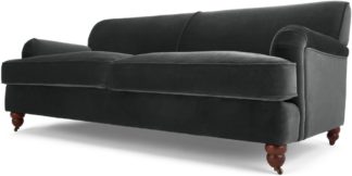 An Image of Orson 3 Seater Sofa, Midnight Grey Velvet