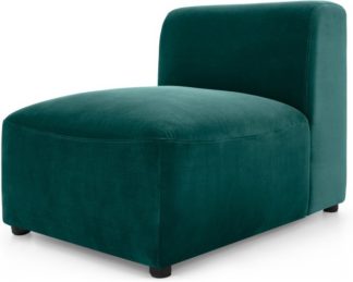 An Image of Juno Modular Single Seat, Seafoam Blue Velvet