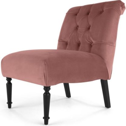 An Image of Slipper Accent Chair, Vintage Pink Velvet