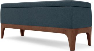 An Image of Roscoe Ottoman Storage Bench, Aegean Blue