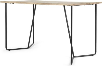 An Image of Hamilton Desk, Light Mango Wood and Black