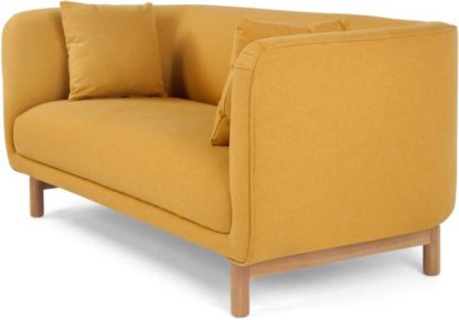 An Image of Becca 2 Seater Sofa, Yolk Yellow