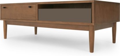 8376ea5cd8f7398b055a8500b9e4a194f46a44f6520656830533e66ef8a26ee7.jpg An Image of Campton Storage Coffee Table, Dark Stain Oak and Grey