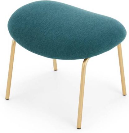 An Image of Drew Footstool, Ocean Teal