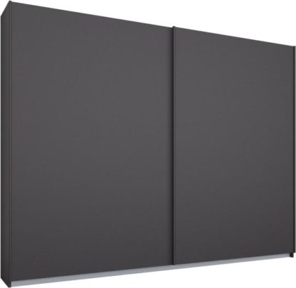 An Image of Malix 2 door 225cm Sliding Wardrobe, Graphite Grey frame,Matt Graphite Grey doors , Classic Interior