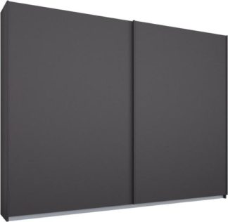 An Image of Malix 2 door 225cm Sliding Wardrobe, Graphite Grey frame,Matt Graphite Grey doors, Standard Interior