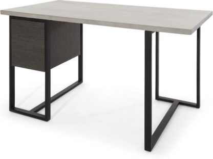 87fb8763f453cf7bcc641bd7446b8224aeb9fb884d2cc6aba516f91e82ca2ecb.jpg An Image of Claus Concrete Desk, Grey