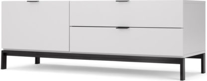 An Image of Marcell Compact Media Unit, Light Grey