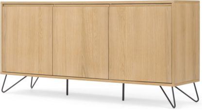 An Image of Cerian Sideboard, Oak and Black