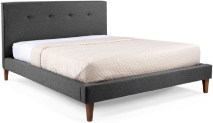 An Image of Capri Super Kingsize Bed, Etna Grey