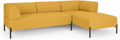 An Image of Made Essentials Kiva Right Hand Facing Chaise End Sofa, Yolk Yellow