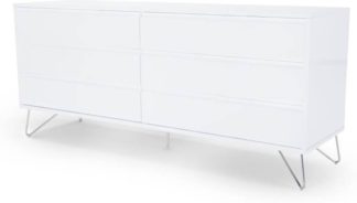 An Image of Elona Wide Chest of Drawers, White Gloss