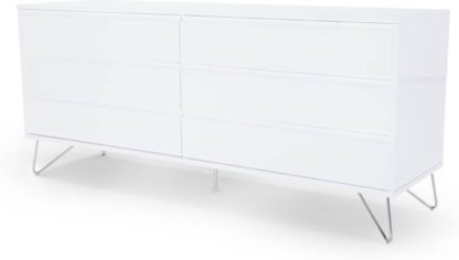 An Image of Elona Wide Chest of Drawers, White Gloss