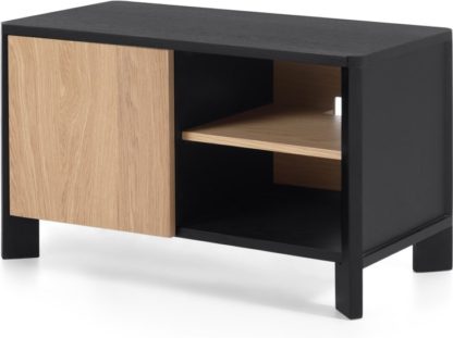 8b3d2dbbfaf3201a53aab8a027d0b273dff9989470cc4b6b6fbf92e03c52e243.jpg An Image of Brook Media Unit, Oak and Black