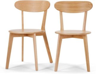 An Image of Set of 2 Fjord Dining Chairs, Oak