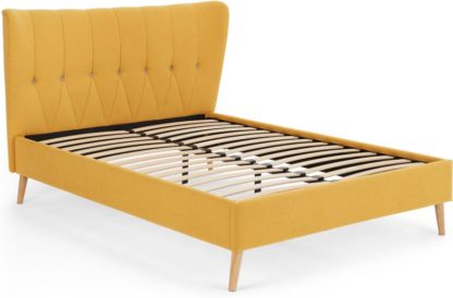 An Image of Charley King Size Bed, Yolk Yellow