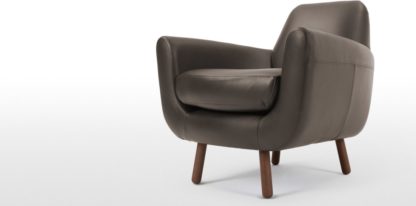 An Image of Jonah Armchair, Ale Brown Premium Leather