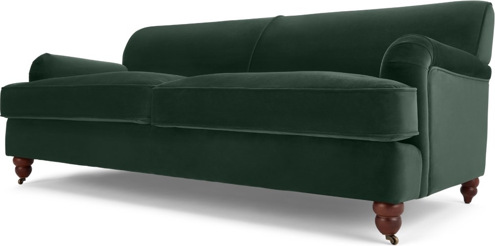 Orson 3 Seater Sofa, Autumn Green Velvet Compare Furnishings
