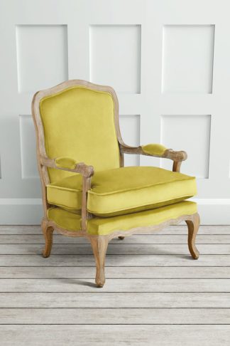 An Image of Le Brun - French Oak Olive Occasional Armchair